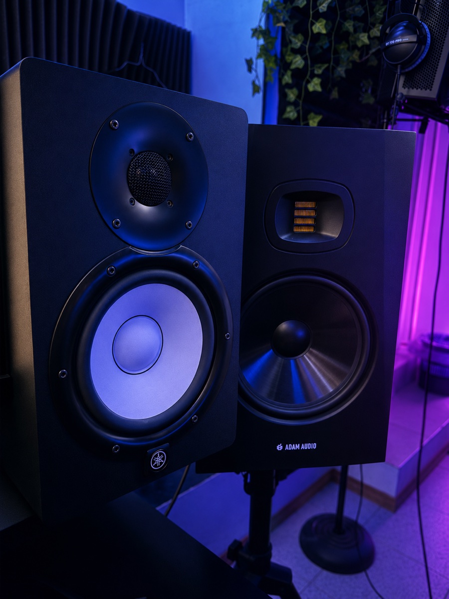Monitor da studio Yamaha e Adam Audio