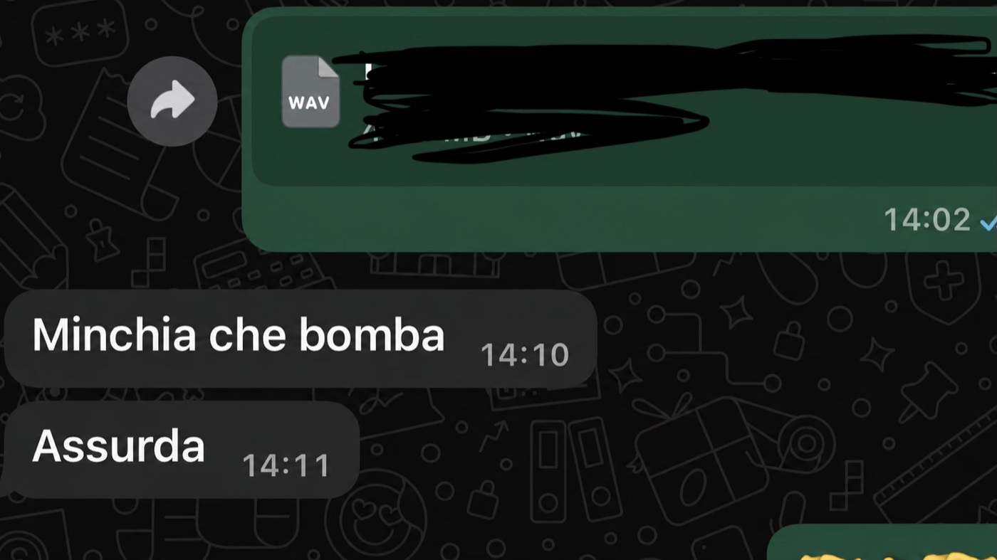 Messaggio reale di un cliente: che bomba, assurda